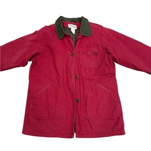 L.L. Bean Vintage Barn Jacket with Olive Collar